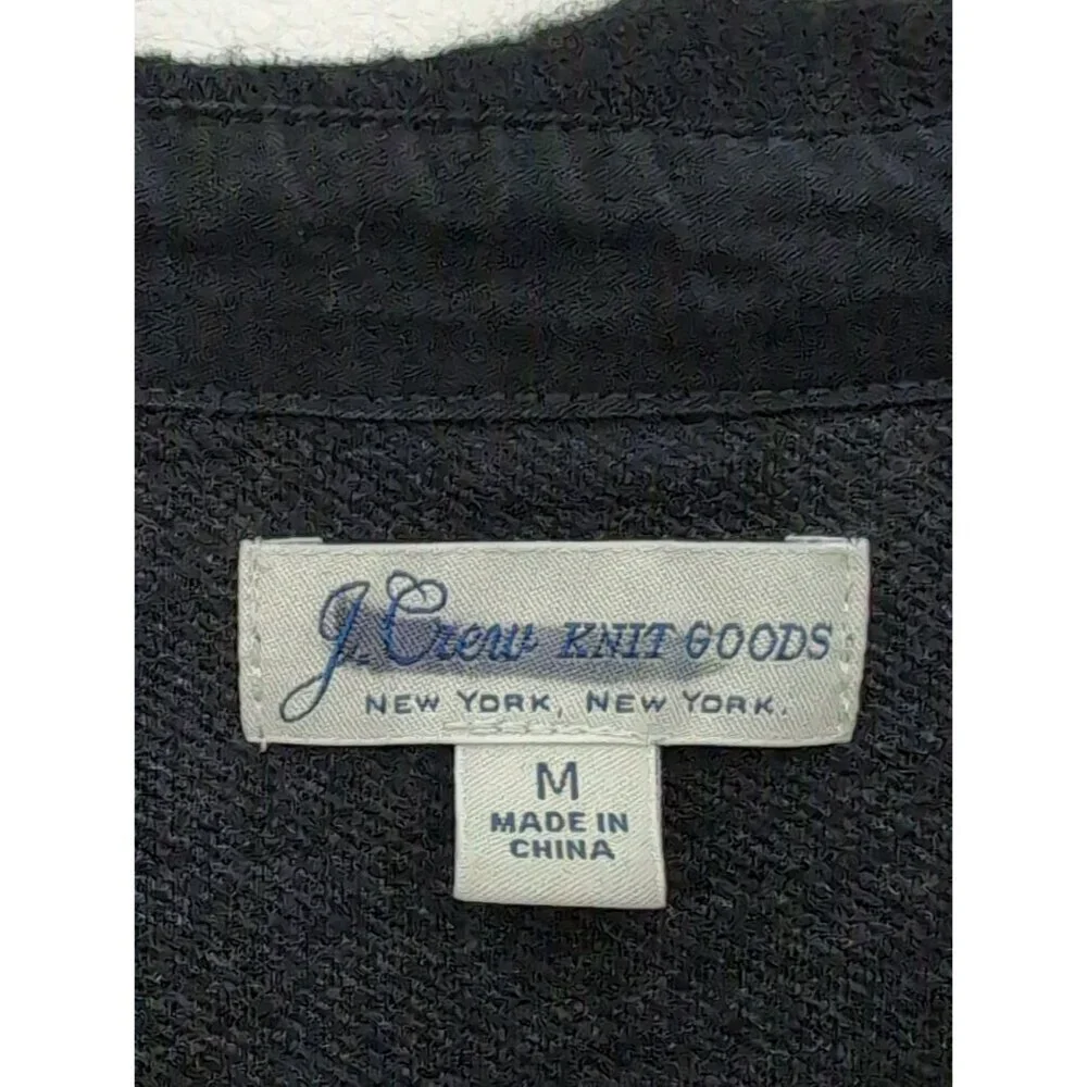 J Crew Knit Goods NY Pullover Shirt‎ Women M Black Long Sleeve Casual Chore Barn